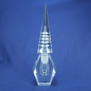 Elegant Crystal Perfume Bottle with Obelisk Design