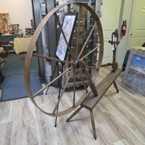 Antique Great Wheel Walking Spinning Wheel – Primitive Farmhouse Decor
