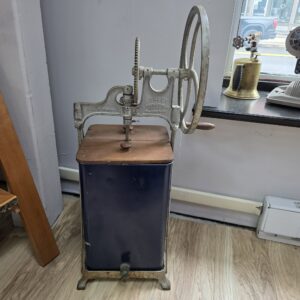 Vintage Dazey Hand Crank Butter Churn No. 40 with Blue Metal Canister
