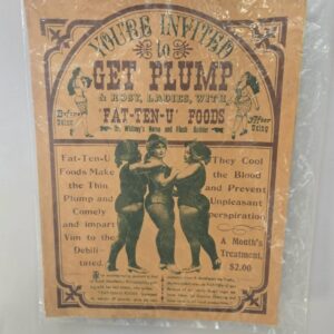 Vintage “Get Plump” Fat-Ten-U Foods Advertising Poster Reproduction Pin-Up Print