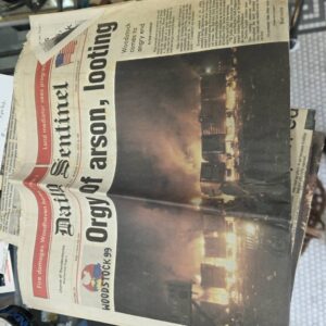 Complete Set of 8 Woodstock ’99 Newspaper Coverage Editions Daily Sentinel Collectible