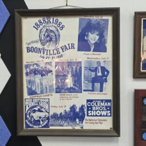 1988 Boonville Fair 100th Anniversary Framed Poster | Centennial Fair Memorabilia