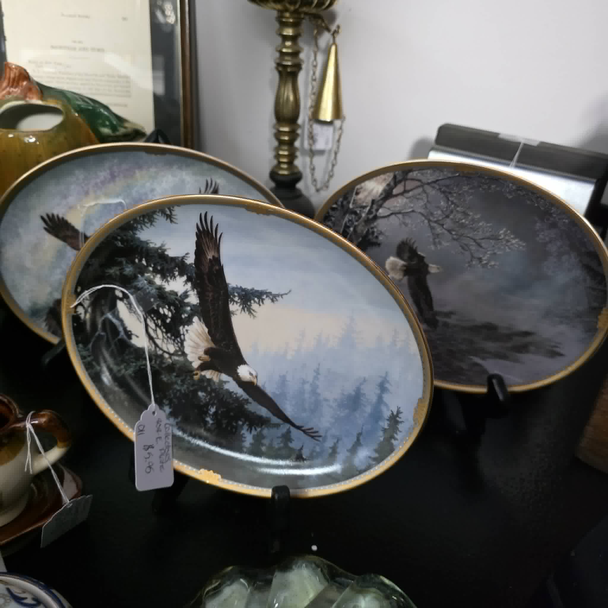 Bradford Exchange “Soar With Eagles” Limited Edition Collector Plate Collection – 3 Plates